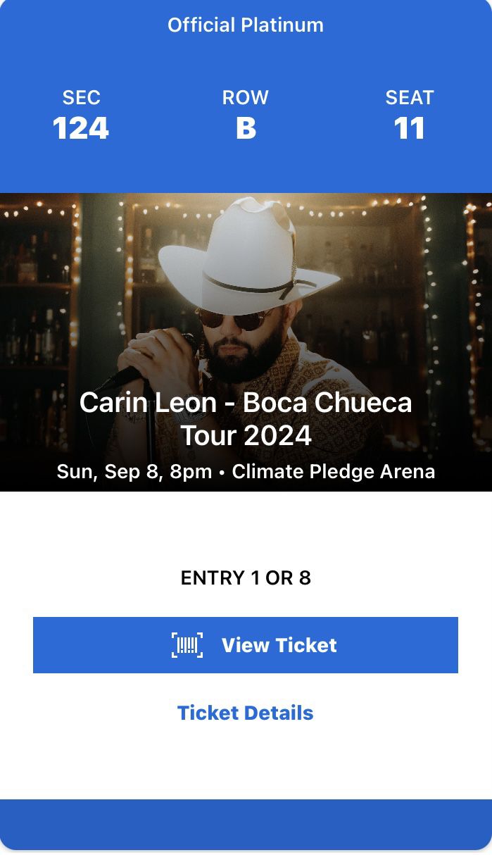 Carin Leon Tickets For September 8th @ 8pm 