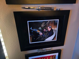 Ice Cube and B - Real Autographed 8x10 custom framed 100% Authentic.