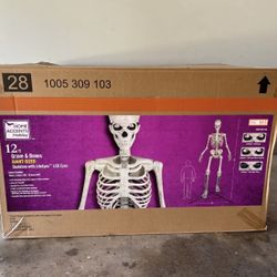 Giant 12 Foot Skeleton With LCD Eyes