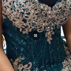 Emerald Green Quinceñera Dress 