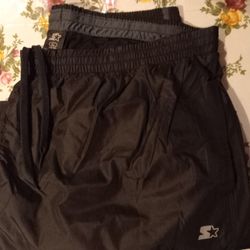 Starter Mens Athletic Windbreaker Pants Size L