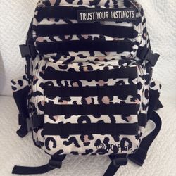 Wolf Pak 35L White Leopard Print Backpack 