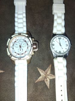 2- beautiful white watches for women