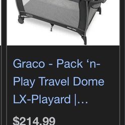 Graco Pack ‘n-Play Travel Dome LX-Playard | Features Portable Bassinet 