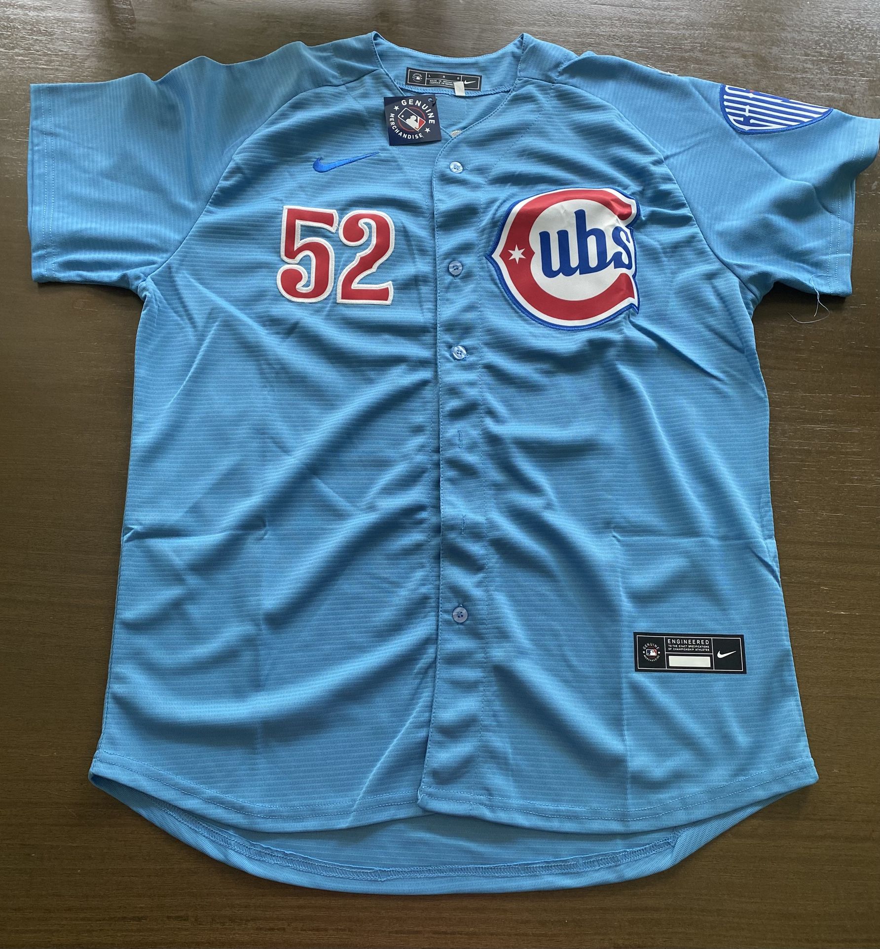 Peter Crow Armstrong Chicago Cubs Jersey Large Baseball MLB Adult Men Wrigley L