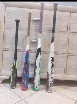 baseball bats, multiple sizes