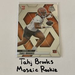 Tahj Brooks Cincinnati Bengals RB Mosaic Rookie Card.
