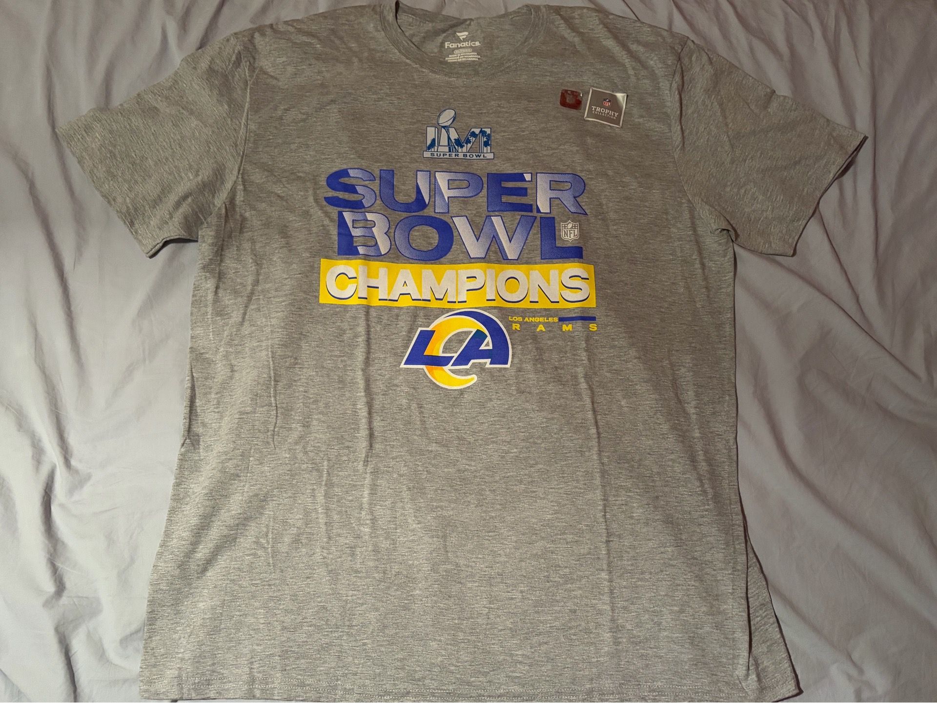 Los Angeles Rams Super Bowl 56 Champions NFL Fanatics Shirt; Men’s XL