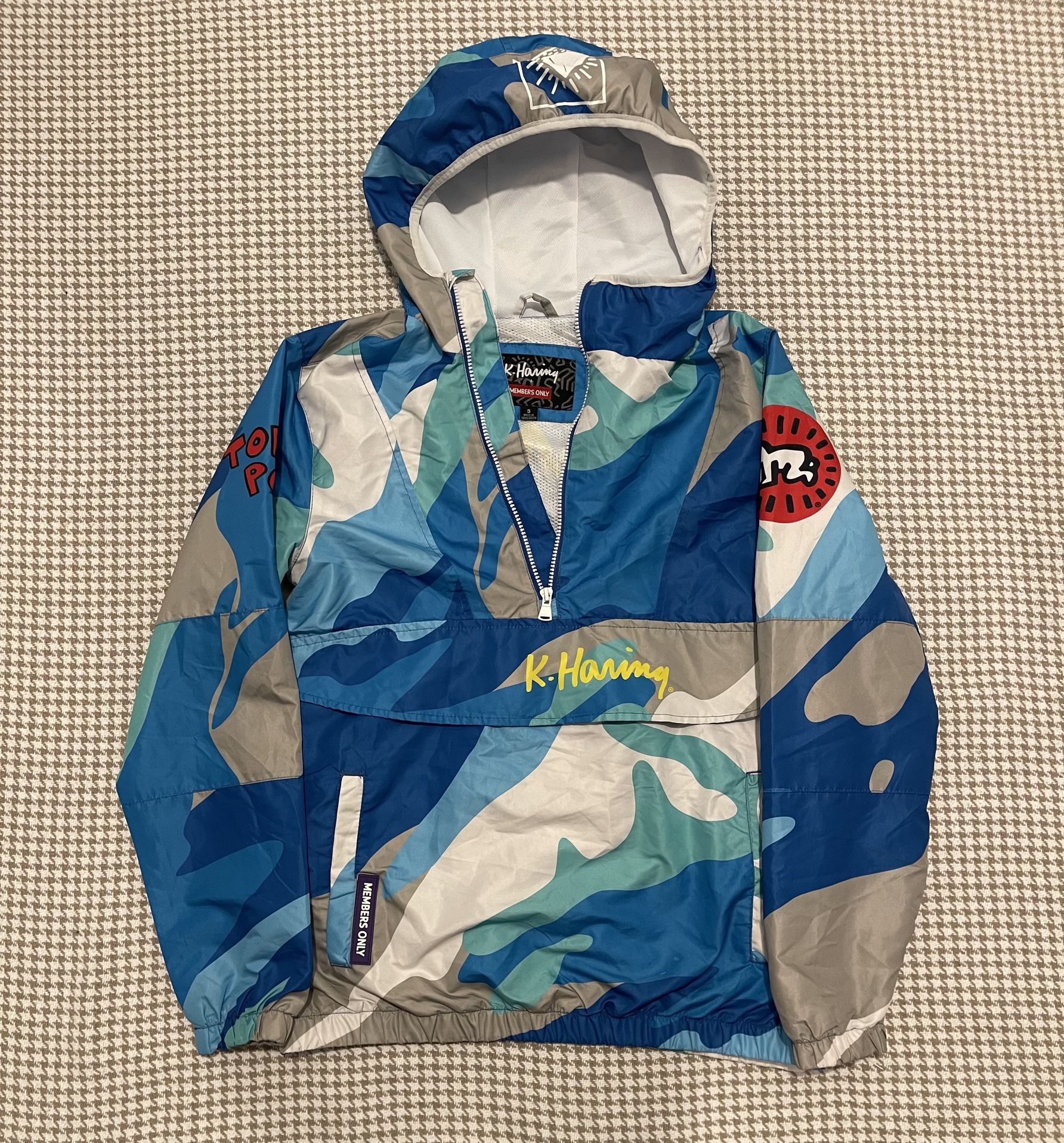 Members Only X Keith Haring Tokyo Pop Collab Camo Windbreaker