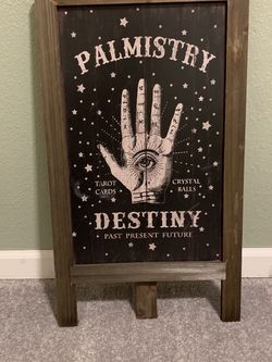 Wooden Palmistry Sign
