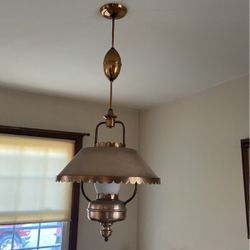 Antique Ceiling Light Brass Fixture