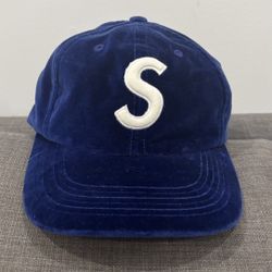 Supreme FW20 Velvet S Logo 6 Panel Cap Hat