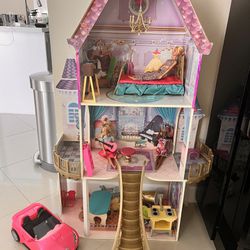 Barbie House And Barbie Car And Dolls And Toys Like New