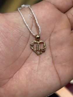 14k - 1 GRMS - HEART INITIAL PENDANDT “L”