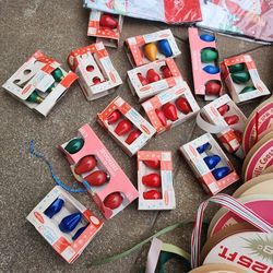 New CHRISTMAS SUPPLIES, STICKERS, STAMPS, GIFT BAGS, TAGS, RIBBONS, LIGHTS ECT.. $1 EA OBO FOR EVERYTHING.. PICK UP ONLY