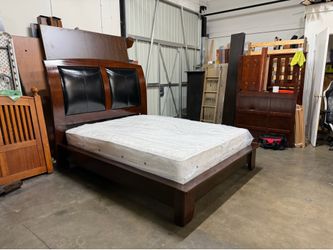 Queen bed and mattress $260