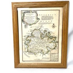  Antigua and Antego map By Eman Bowen/Vintage/Rare.   An accurate map of the island of Antigua or Antego, taken from surveys, and adjusted by astronl.