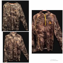 Men’s Realtree Camo Polyester Long Sleeve shirt bundle sz L