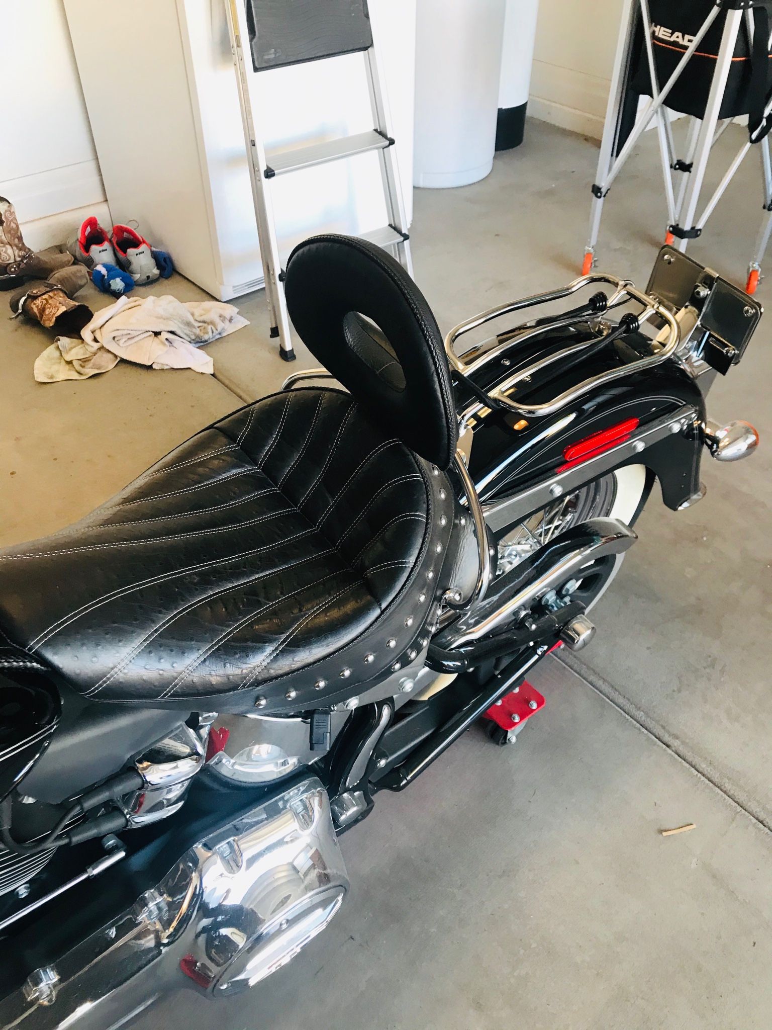 Custom Corbin Solo Motorcycle Seat With Back Rest