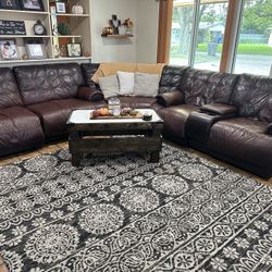 Brown Leather  Couch/sofa