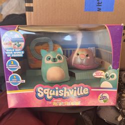 Original Squishmallows Squishville Pool Party Toy Set