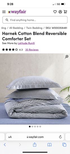 Four Brand New In Unopened Box: Neutral Blue Comforter Set and Shams 