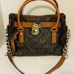 Michael Kors Hamilton Leather Handbag Purse