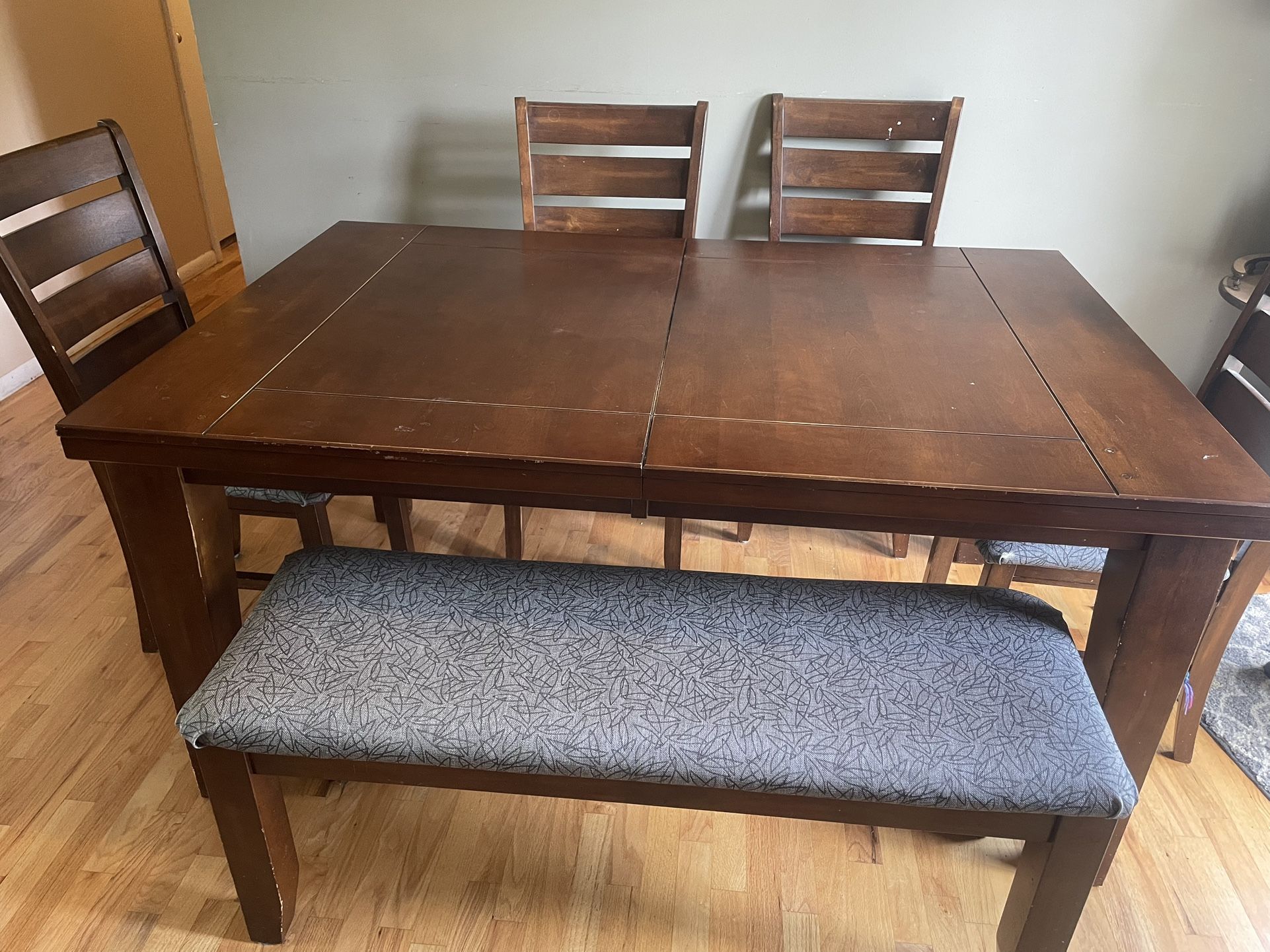 Solid Wood Dining Table and Chairs
