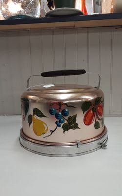 Mirro Cake Carrier Copper Tint Lid- Located in Shelton