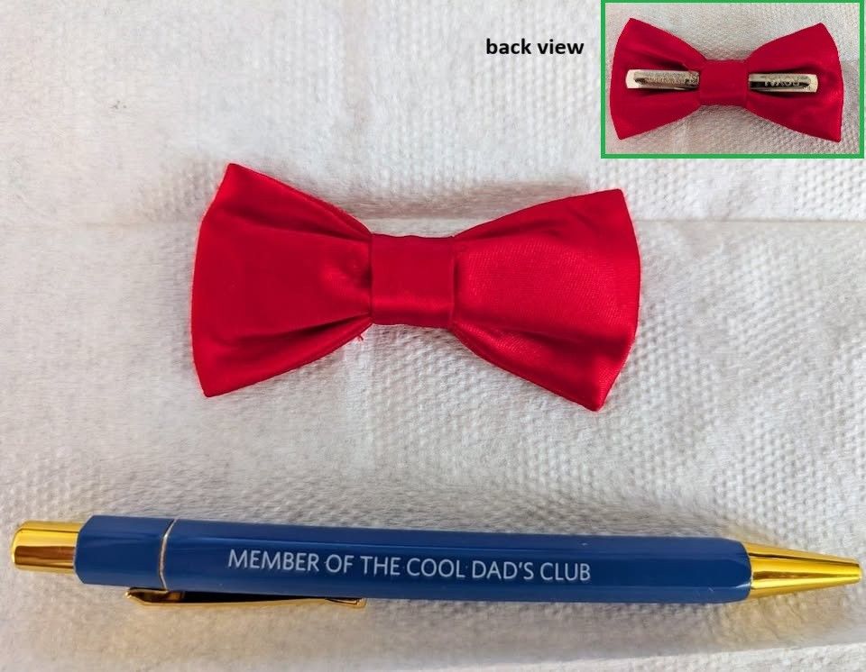 tiny red kid's bow tie (for toddler boy)