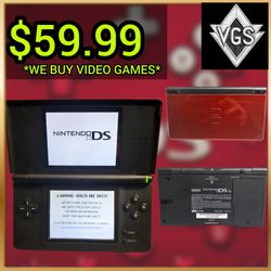 Nintendo DS Lite Crimson Black Red Handheld Console Tested Working