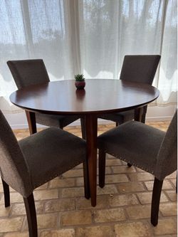 Round table with chairs