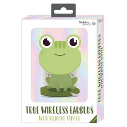Gabba Goods True Wireless Bluetooth Earbuds with Silicone Case & Frog Topper