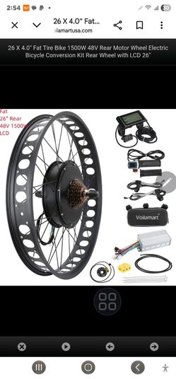 48v 1500w big tire hub motor kit with controller throttle display and battery