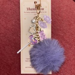 Pom Purple Bag Charm