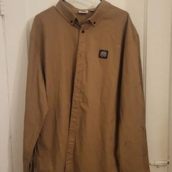 Vans Dark Brown  Long Sleeve Button Up Shirt XXL