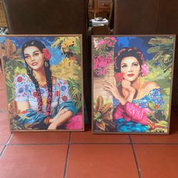 Mexican Adelita Canvas Frames
