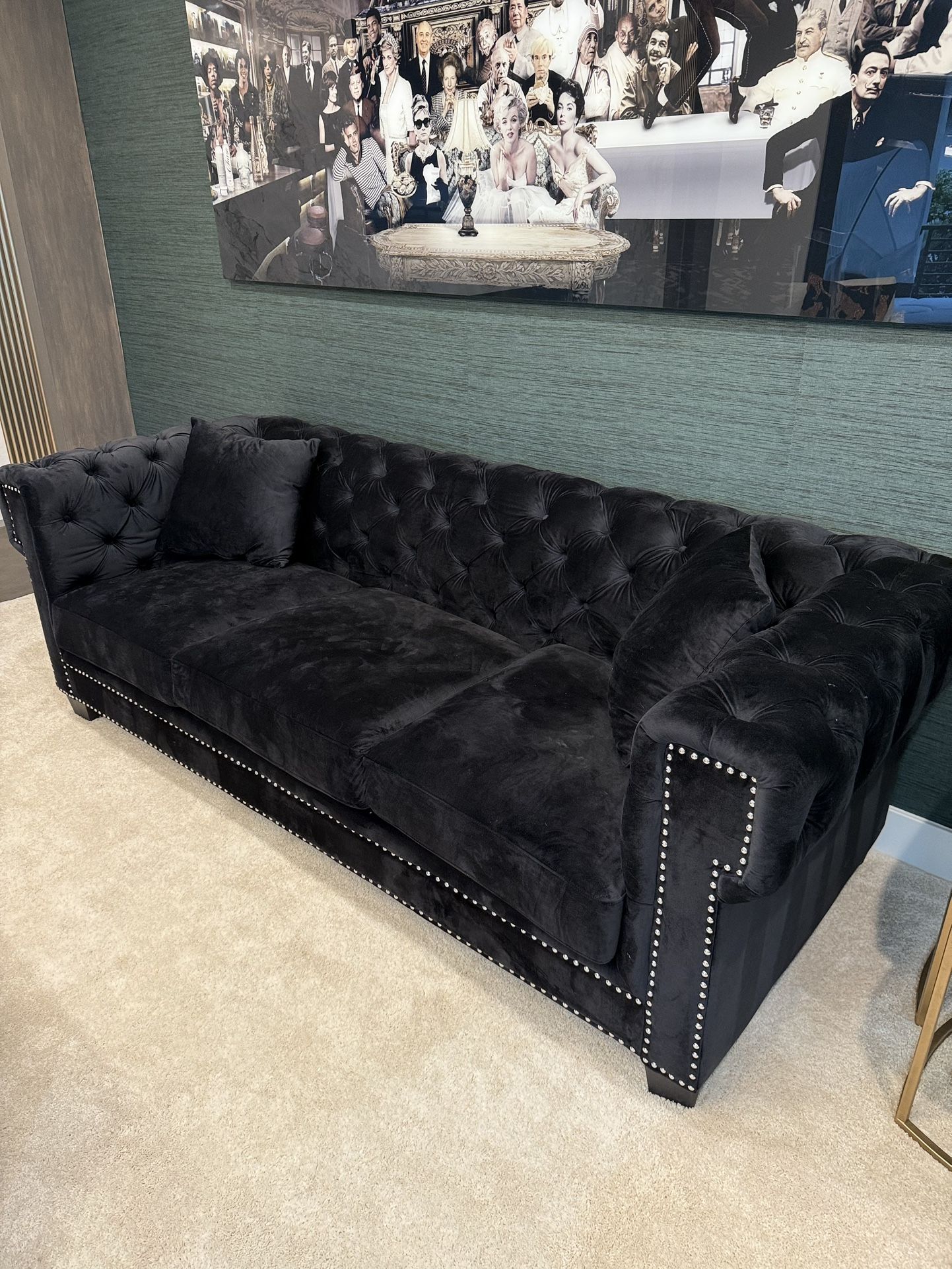 Black Velvet Couch