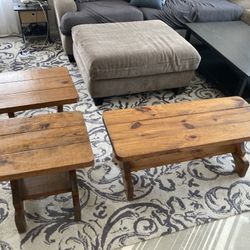 Rustic Wooden Bench & 2 End Tables - READ POST!!