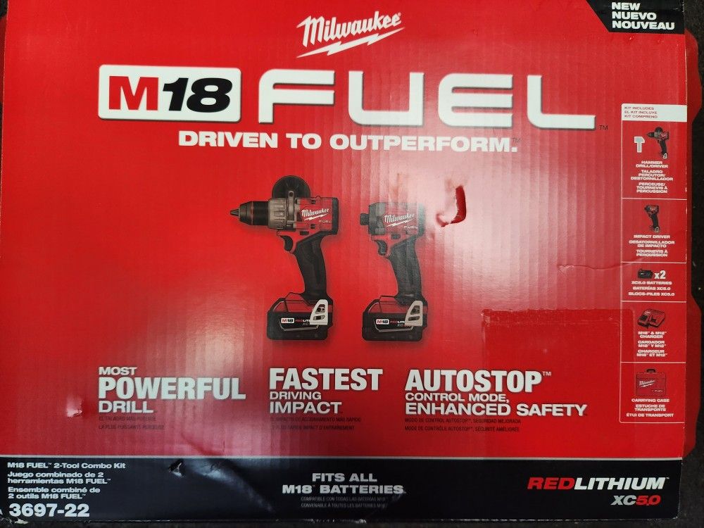 Milwaukee M18 Cordless Hammer Drill/impact Driver Combo Kit