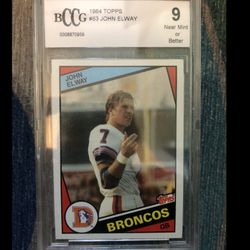 1984 Topps Football John Elway Rookie Rc 63