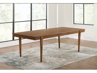 Lyncott Brown Dining Table w/ Extension (92" D) (Online Special Price)