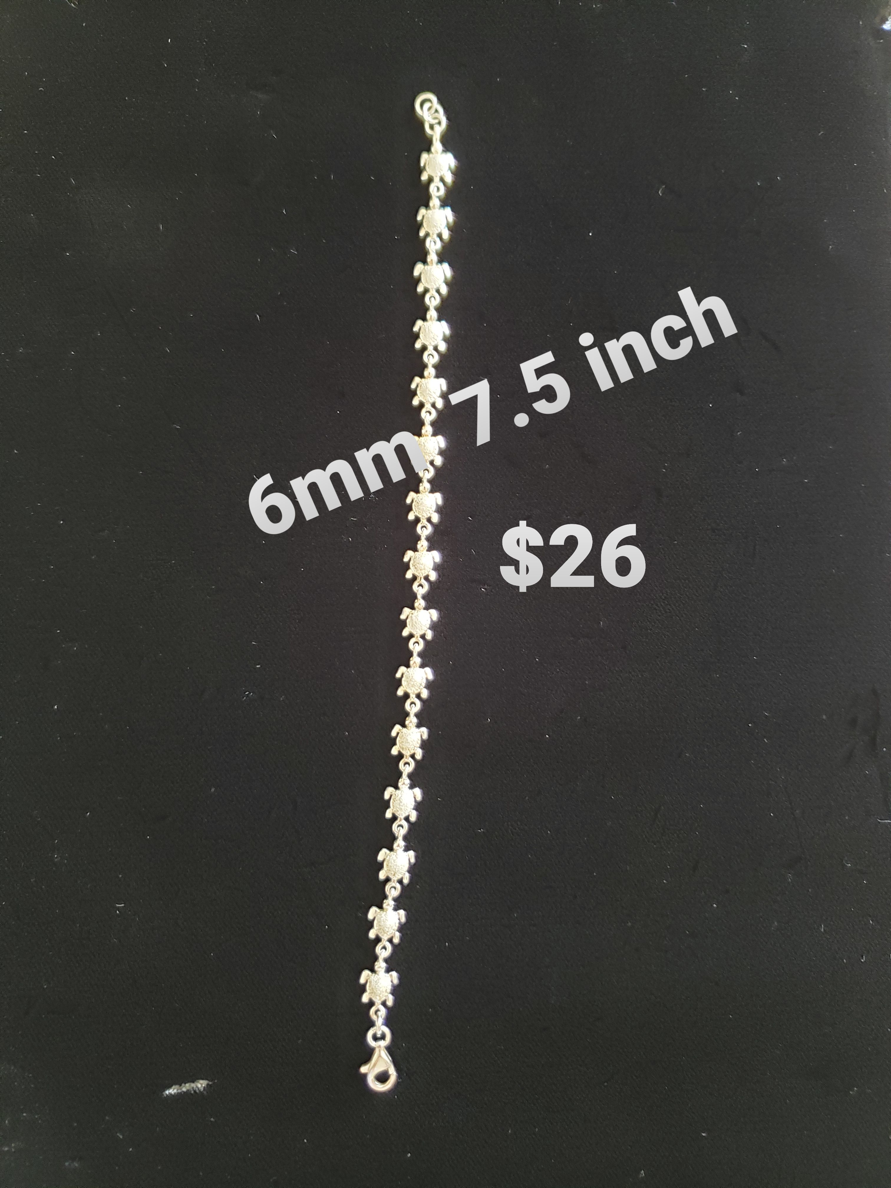 Sterling Silver Hawaiian Flower Bracelet