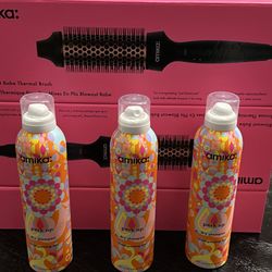 Amika Blowout Thermal Brush + Amika Perk Up Dry Shampoo