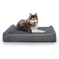 Laifug Orthopedic Memory Foam Extra Large Dog Bed with Pillow and Durable Water Proof Liner & Removable Washable Cover & Smart Design