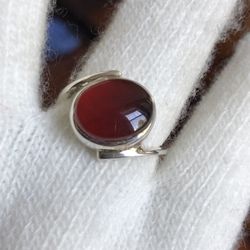 Hand Made Ring Size 6.75, New ,Custom Made, Agate (Aqeeq Yamani ) 925 sterling Silver ,#314.please Look At My Profile To See All Items Thanks 