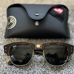 RAY BAN RB0316S 990 31 Tortoise Green Mega Clubmaster Unisex 53 mm Sunglasses