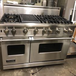 Viking 48”Wide All Gas Range Stove In Stainless Steel 