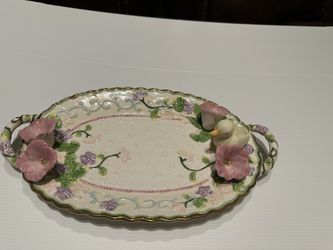 Rare Collectible Floral Platter