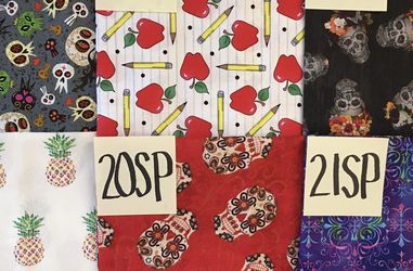 Fabric w designs/ Tela con diseños